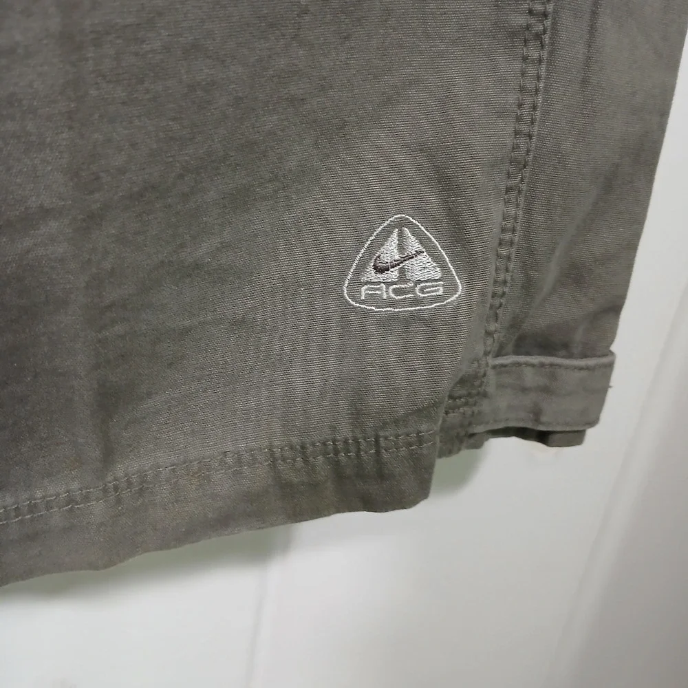 Nike ACG Double Knee Canvas Utility Pants Men 32 Olive Drab Workwear Trousers